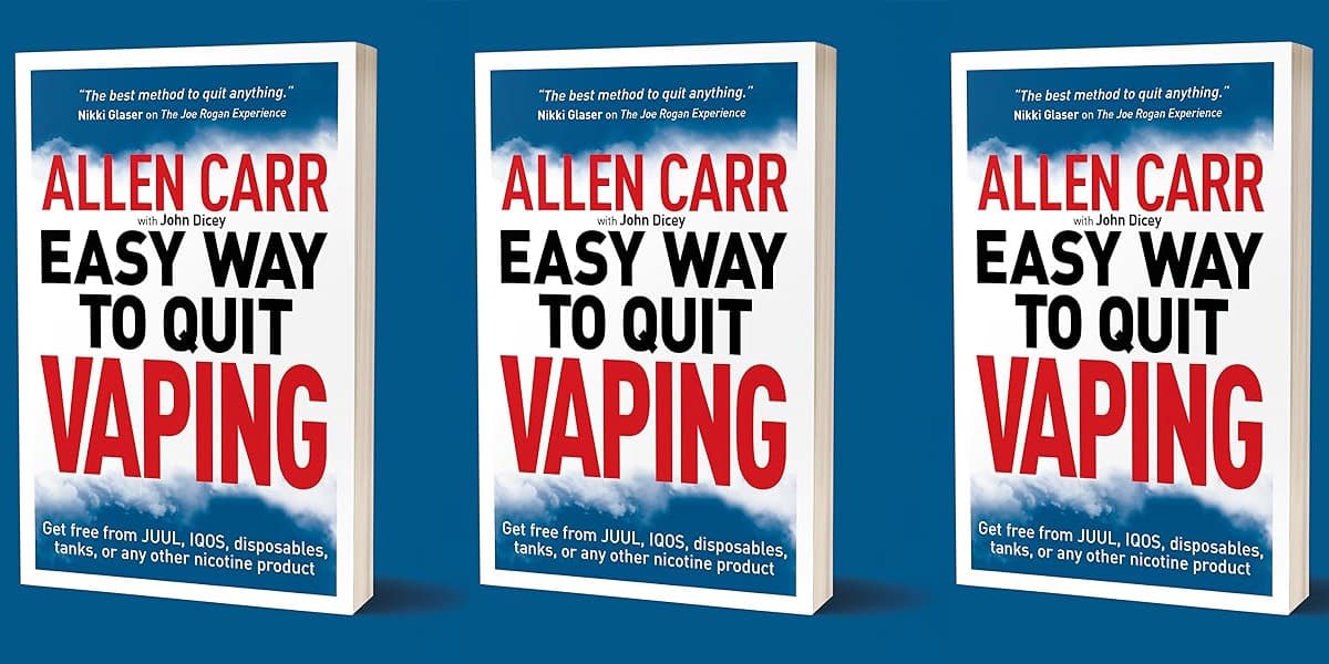 3 images of allen carr quit vaping book